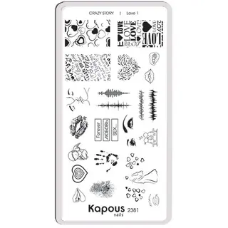 Love 1 пластина для стемпинга "Crazy story" Kapous KAPOUS