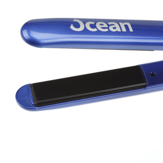 03-400 Blue Щипцы для волос DEWAL PRO OCEAN синие, 25х90мм, с терморег., керамико-турмалиновое покрытие, 35Вт