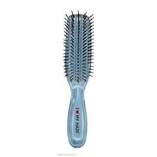 Парикмахерская щетка I LOVE MY HAIR "Русалочка" 1801 синяя прозрачная M