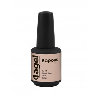 Эластичное базовое покрытие Бежевое гель-лак LAGEL 15 "Elastic Base Coat Beige"