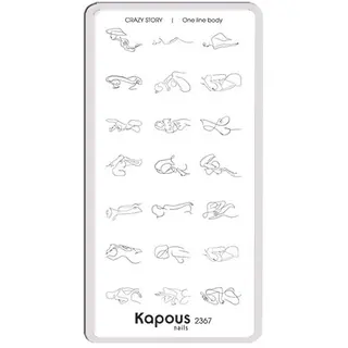One line body пластина для стемпинга "Crazy story" Kapous KAPOUS