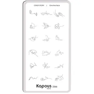 One line face пластина для стемпинга "Crazy story" Kapous KAPOUS